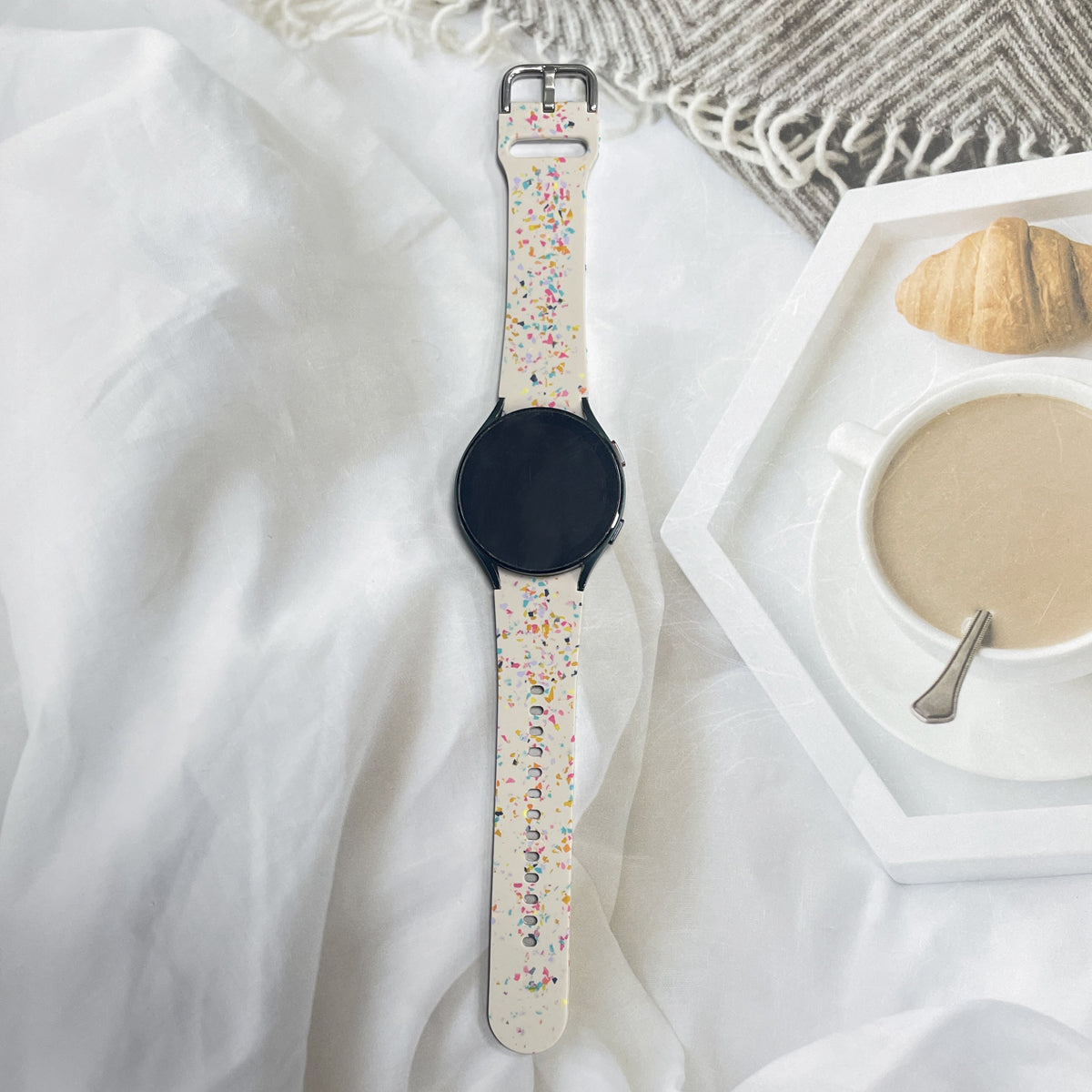 For Samsung Galaxy Watch6 Watch6 Classic Band Soft Silicone Pattern Wristbands For Samsung Galaxy Watch6 Watch6 Classic Band Soft Silicone Pattern Wristbands